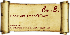 Csernus Erzsébet névjegykártya