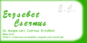 erzsebet csernus business card